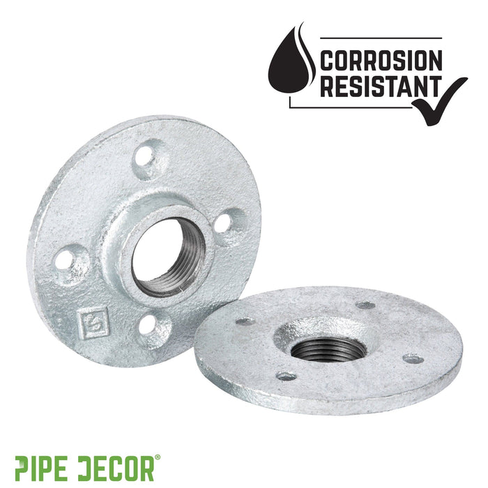 1/2 in. Galvanized Iron Floor Flange - Sweatfully