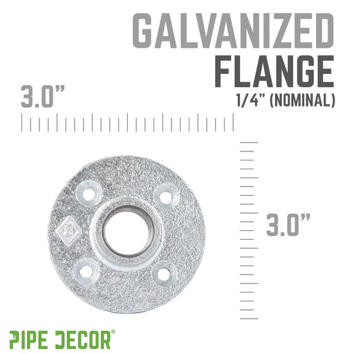 1/4 in. Galvanized Iron Floor Flange - Sweatfully