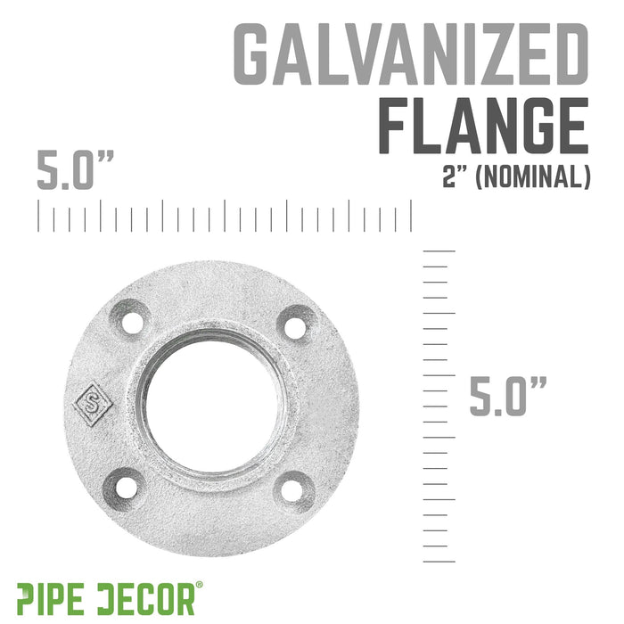 2 in.  Galvanized Iron Floor Flange - Sweatfully