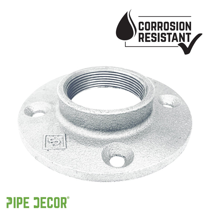 2 in.  Galvanized Iron Floor Flange - Sweatfully