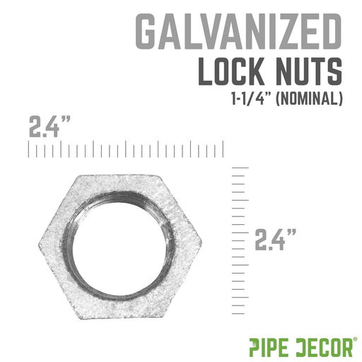 1 1/4 in. Galvanized Iron Locknut - Sweatfully