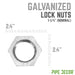 1 1/4 in. Galvanized Iron Locknut - Sweatfully