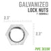 1 in. Galvanized Iron Locknut - Sweatfully