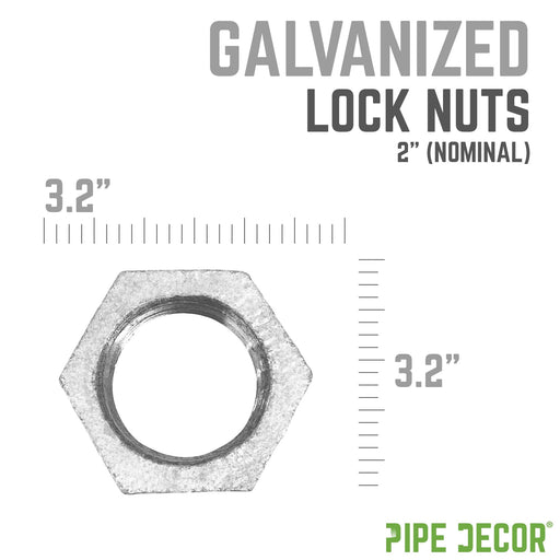 2 in. Galvanized Iron Locknut - Sweatfully