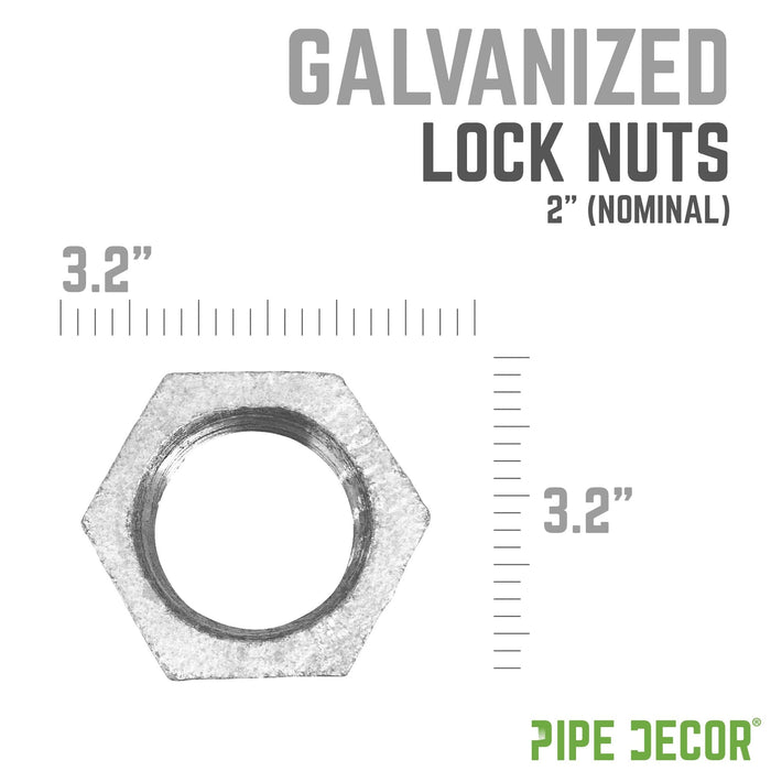 2 in. Galvanized Iron Locknut - Sweatfully