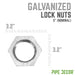 2 in. Galvanized Iron Locknut - Sweatfully