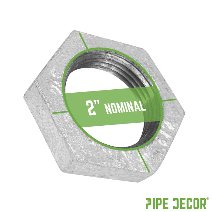 2 in. Galvanized Iron Locknut - Sweatfully