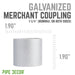 1 1/4 in. Galvanized Steel Merchant Coupling - Sweatfully