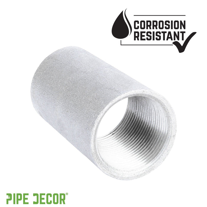 1/4 in. Galvanized Steel Merchant Coupling - Sweatfully