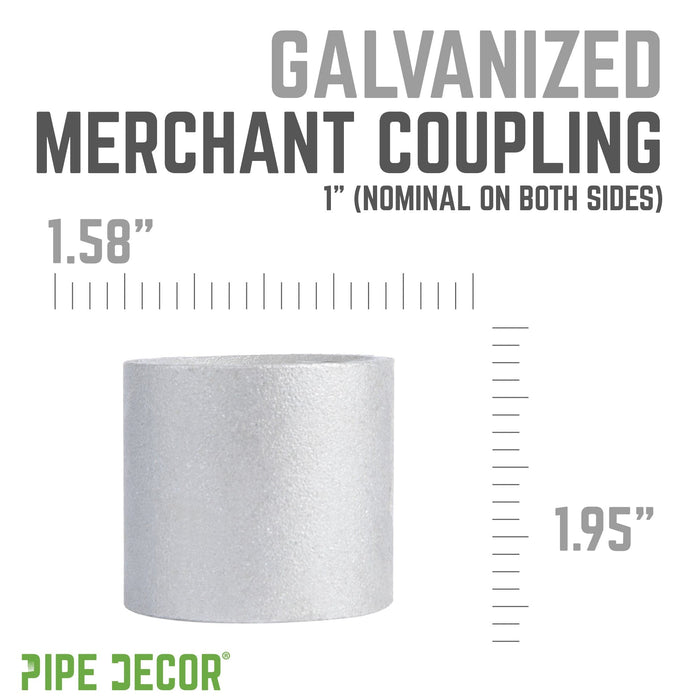 1 in. Galvanized Steel Merchant Coupling - Sweatfully