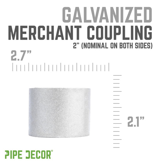 2 in. Galvanized Steel Merchant Coupling - Sweatfully