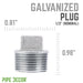 1/2 in. Galvanized Iron Plug - Sweatfully