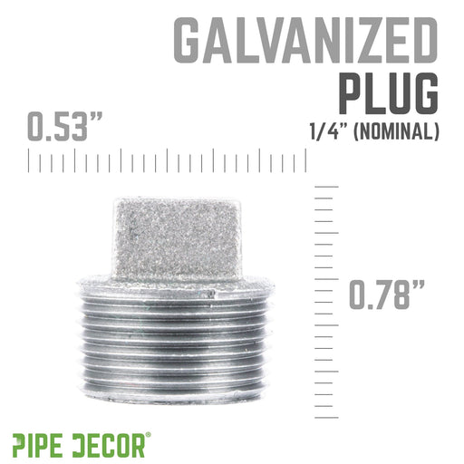 1/4 in. Galvanized Iron Plug - Sweatfully