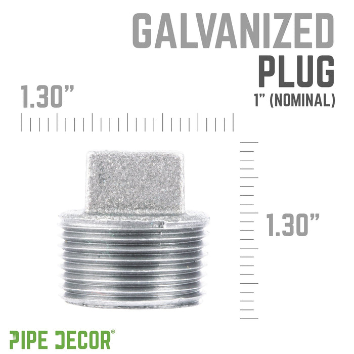 1 in. Galvanized Iron Plug - Sweatfully