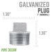 1 in. Galvanized Iron Plug - Sweatfully