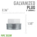 2 in. Galvanized Iron Plug - Sweatfully