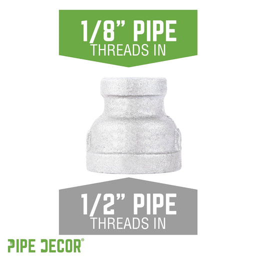 1/2 in. x 1/8 in. Galvanized Iron Reducing Coupling - Sweatfully