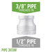1/2 in. x 3/8 in. Galvanized Iron Reducing Coupling - Sweatfully