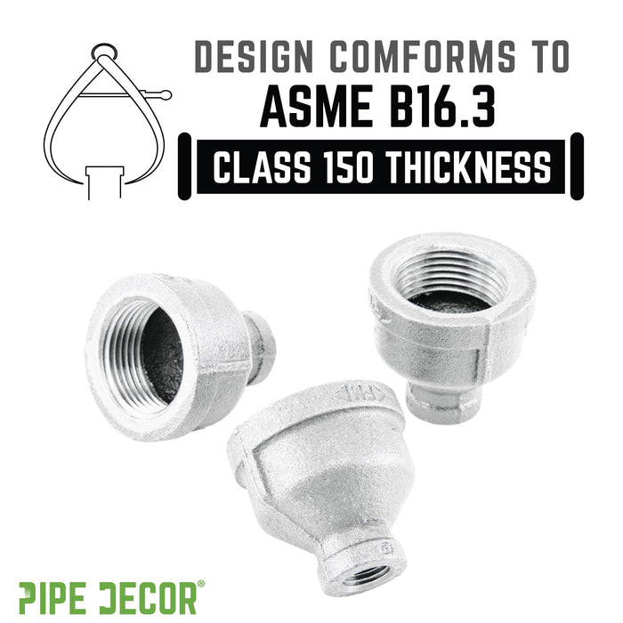 2 in. x 1/2 Galvanized Iron Reducing Coupling - Sweatfully