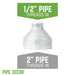 2 in. x 1/2 Galvanized Iron Reducing Coupling - Sweatfully