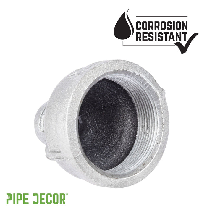 2 in. x 1/2 Galvanized Iron Reducing Coupling - Sweatfully