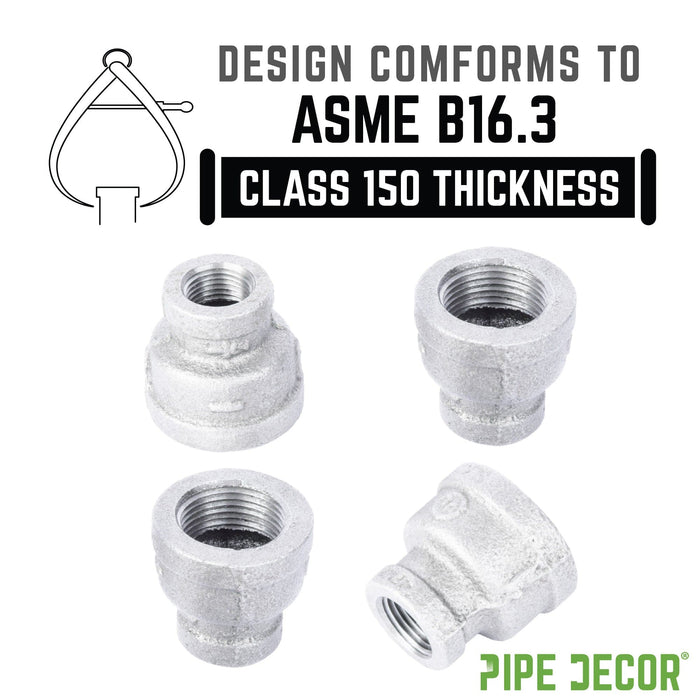 1 in. x 1/2 in. Galvanized Iron Reducing Coupling - Sweatfully