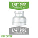 1/4 in. x 1/8 in. Galvanized Iron Reducing Coupling - Sweatfully