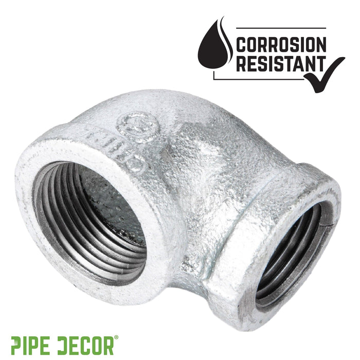1 1/2 in. x 1 1/4 in. Galvanized Iron Reducing Elbow - Sweatfully