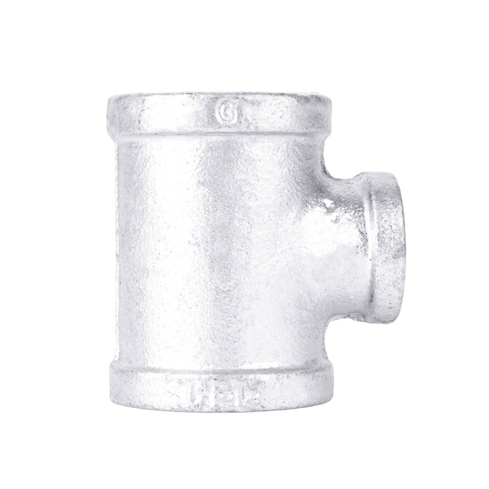 1 in. x 1 in. x 1/2 in. Galvanized Reducing Tee - Sweatfully