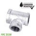 1 in. x 3/4 in. x 3/4 in. Galvanized Reducing Tee - Sweatfully