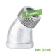 2 in. Galvanized Iron 45 Degree Street Elbow - Sweatfully