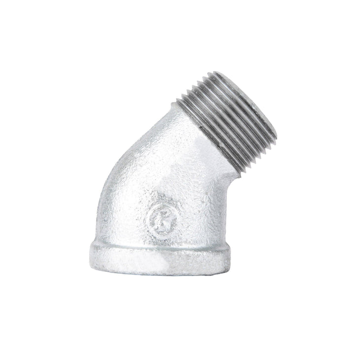 3/4 in. Galvanized Iron 45 Degree Street Elbow - Sweatfully