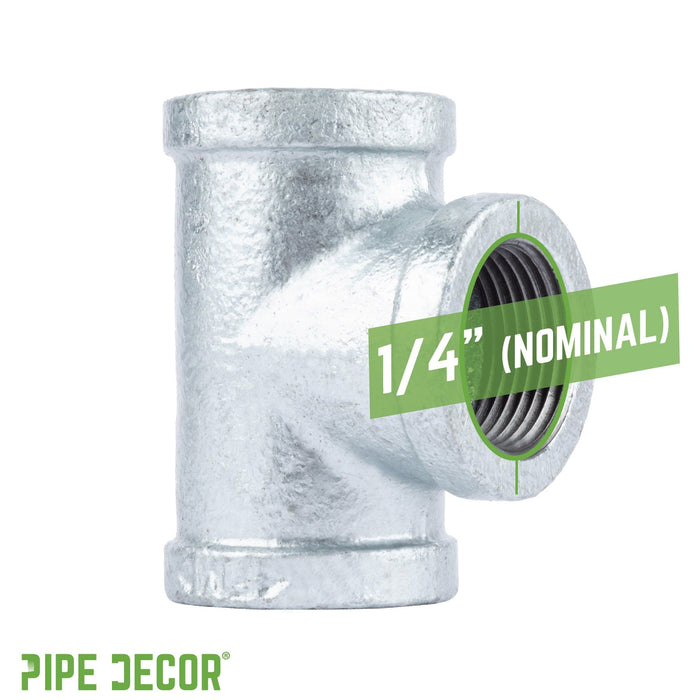 1/4 in. Galvanized Iron Tee - Sweatfully