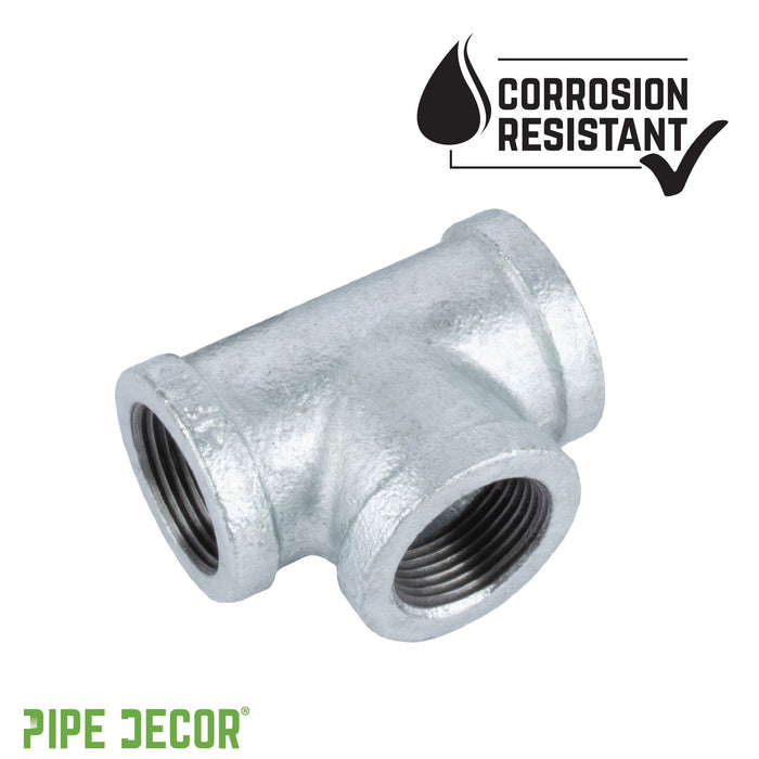 1 in. Galvanized Iron Tee - Sweatfully