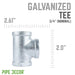 3/4 in. Galvanized Iron Tee - Sweatfully