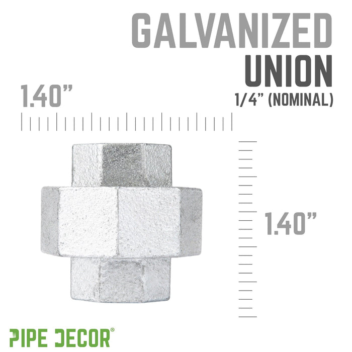 1/4 in. Galvanized Iron Union - Sweatfully