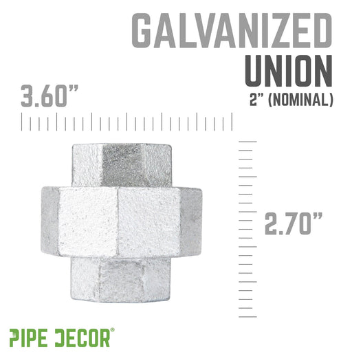 2 in. Galvanized Iron Union - Sweatfully