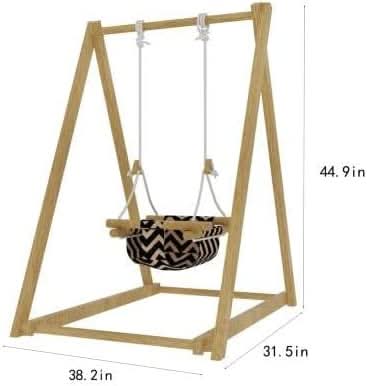 Spruce - Baby and Toddler Foldable Wooden Swing Set - Sweatfully