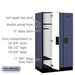 Salsbury 12" Wide Single Tier Designer Wood Locker - 3 Wide - 5 Feet High - 21 Inches Deep - Blue - Black Electronic Locks - Sweatfully