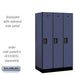 Salsbury 12" Wide Single Tier Designer Wood Locker - 3 Wide - 5 Feet High - 21 Inches Deep - Blue - Black Electronic Locks - Sweatfully