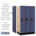 Salsbury 12" Wide Single Tier Designer Wood Locker - 3 Wide - 5 Feet High - 21 Inches Deep - Blue - Hasps - Sweatfully