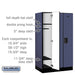 Salsbury 12" Wide Single Tier Designer Wood Locker - 3 Wide - 5 Feet High - 21 Inches Deep - Blue - Hasps - Sweatfully
