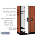 Salsbury 12" Wide Single Tier Designer Wood Locker - 3 Wide - 5 Feet High - 21 Inches Deep - Cherry - Silver Resettable Combination Locks - Sweatfully