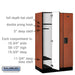 Salsbury 12" Wide Single Tier Designer Wood Locker - 3 Wide - 5 Feet High - 21 Inches Deep - Cherry - Hasps - Sweatfully