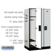 Salsbury 12" Wide Single Tier Designer Wood Locker - 3 Wide - 5 Feet High - 21 Inches Deep - Gray - Black Electronic Locks - Sweatfully