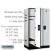 Salsbury 12" Wide Single Tier Designer Wood Locker - 3 Wide - 5 Feet High - 21 Inches Deep - Gray - Black Resettable Combination Locks - Sweatfully