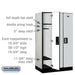 Salsbury 12" Wide Single Tier Designer Wood Locker - 3 Wide - 5 Feet High - 21 Inches Deep - Gray - Silver Electronic Locks - Sweatfully