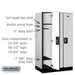 Salsbury 12" Wide Single Tier Designer Wood Locker - 3 Wide - 5 Feet High - 21 Inches Deep - Gray - Silver Resettable Combination Locks - Sweatfully