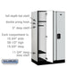 Salsbury 12" Wide Single Tier Designer Wood Locker - 3 Wide - 5 Feet High - 21 Inches Deep - Gray - Hasps - Sweatfully