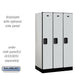 Salsbury 12" Wide Single Tier Designer Wood Locker - 3 Wide - 5 Feet High - 21 Inches Deep - Gray - Hasps - Sweatfully